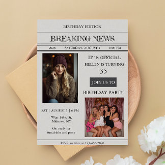 Convite de Aniversário Personalizado em Estilo de