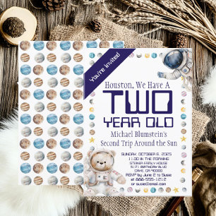 Convite de Aniversário Personalizado Idade Espaço