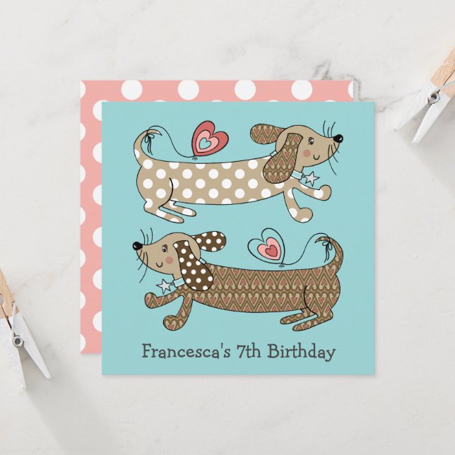 Convite de Aniversário Personalizado para Canina d (Frente/Verso In Situ)