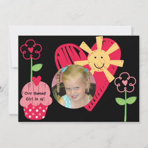 Convite de Aniversário Personalizado para Doces e
