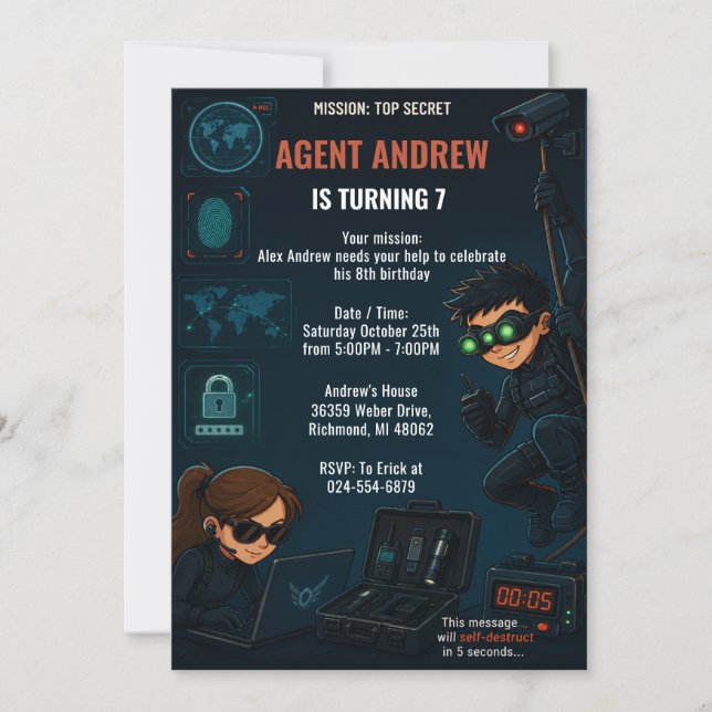 Convite de Aniversário Personalizado para Festa de (Frente)