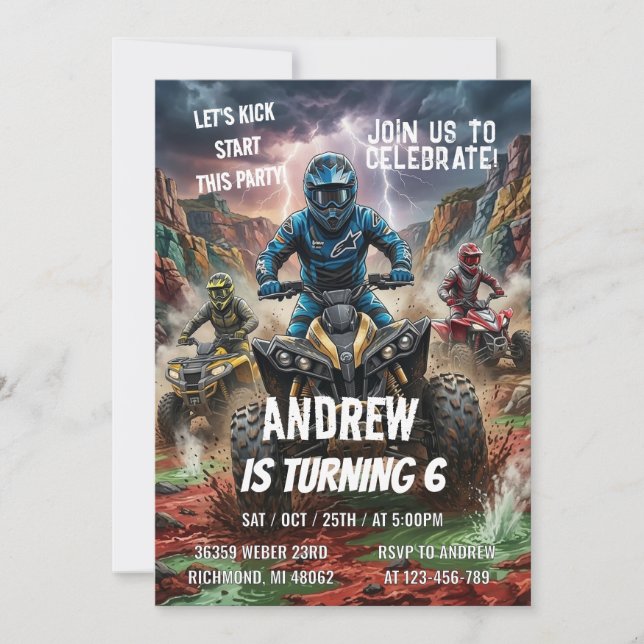 Convite de Aniversário Personalizado para Festa de (Frente)