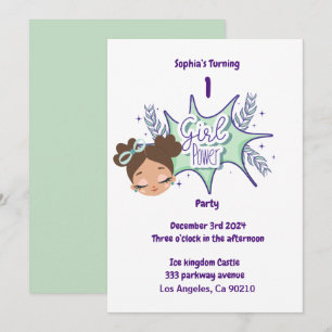 Convite de aniversário personalizado para menina d
