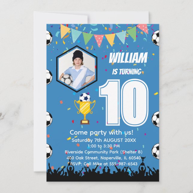 Convite de Aniversário Personalizado para Meninos  (Frente)