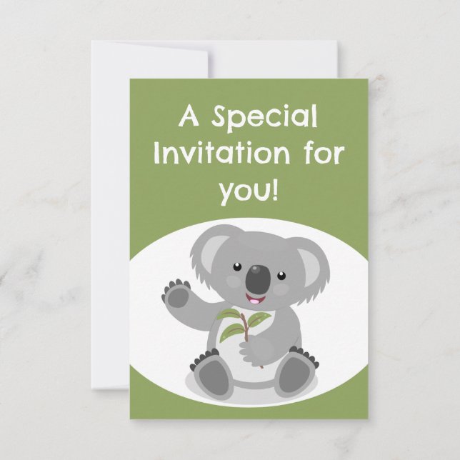 Convite de aniversário personalizado para o Cute K (Verso)