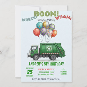 Convite de Aniversário Personalizado para Reciclag