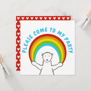 Convite de Aniversário Personalizado para Urso Pol