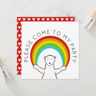 Convite de Aniversário Personalizado para Urso Pol