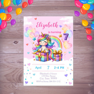 Convite de Aniversário Personalizado Shimmer Unico