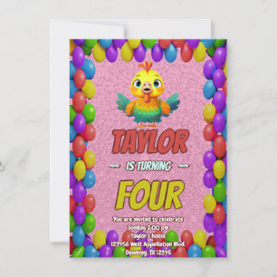 Convite de Aniversário Personalizado Turquia Único