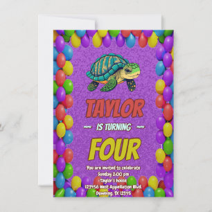 Convite de Aniversário Personalizado Único de Tart