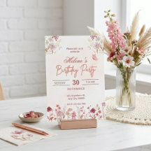 Convite de Aniversário Personalizável com Aquarela