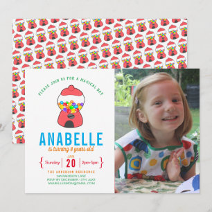 Convite de Aniversário Personalizável de Foto do A