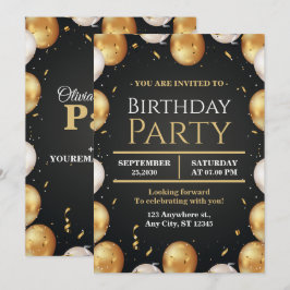 Convite de Aniversário Personalizável Elegante Car
