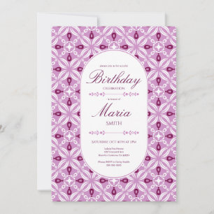 Convite de Aniversário Personalizável em Petaline