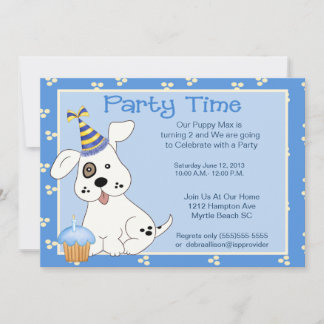 Convite de aniversário Pet
