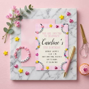 Convite de Aniversário Pink Star para Meninas
