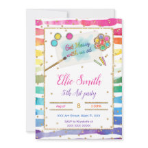 Convite de Aniversário Pintado 