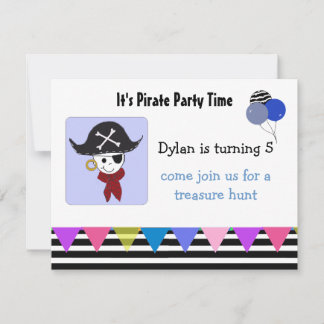 Convite de Aniversário Pirata