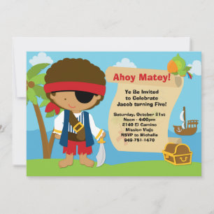 Convite de aniversário Pirata