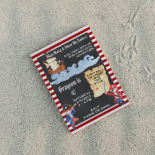 Convite de Aniversário Pirata