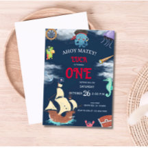 Convite de aniversário Pirata