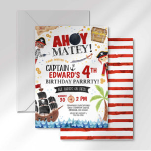 Convite de Aniversário Pirata