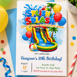 Convite de Aniversário Piscina de Bolinhas Casa
