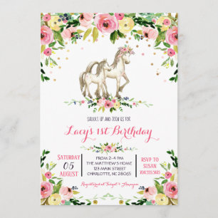 Convite de aniversário Pony, Convite de aniversári