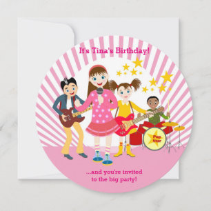 convite de aniversário pop