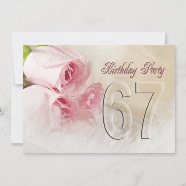 Convite de aniversário por 67 anos (Frente)