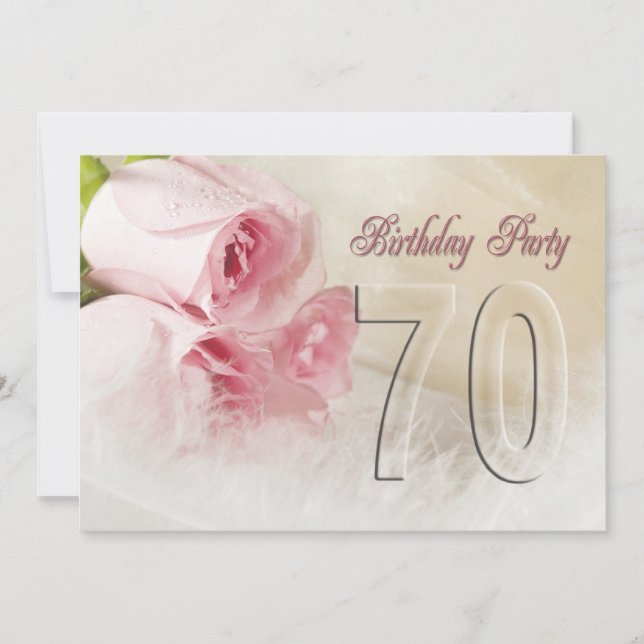 Convite de aniversário por 70 anos (Frente)