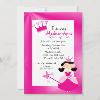 Convite de aniversário Princesa bonito