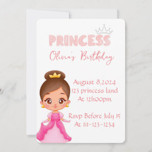 CONVITE DE ANIVERSÁRIO PRINCESS PARA GAROTAS