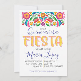 Convite de aniversário Quinceañera Fiesta