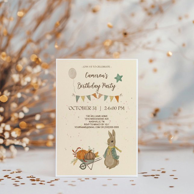 Convite de aniversário Rabbit Peter (Criador carregado)