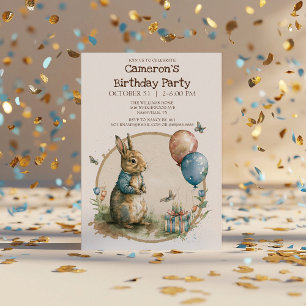 Convite de aniversário Rabbit Peter
