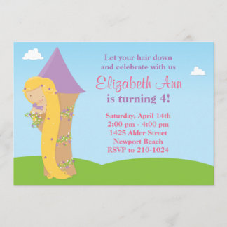 Convite de aniversário Rapunzel