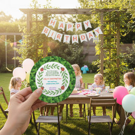 Convite de Aniversário Redondo Personalizado com F