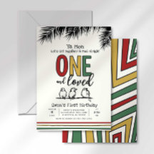 Convite de Aniversário Reggae One and Loved First