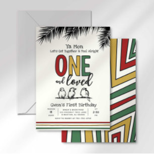 Convite de Aniversário Reggae One and Loved First