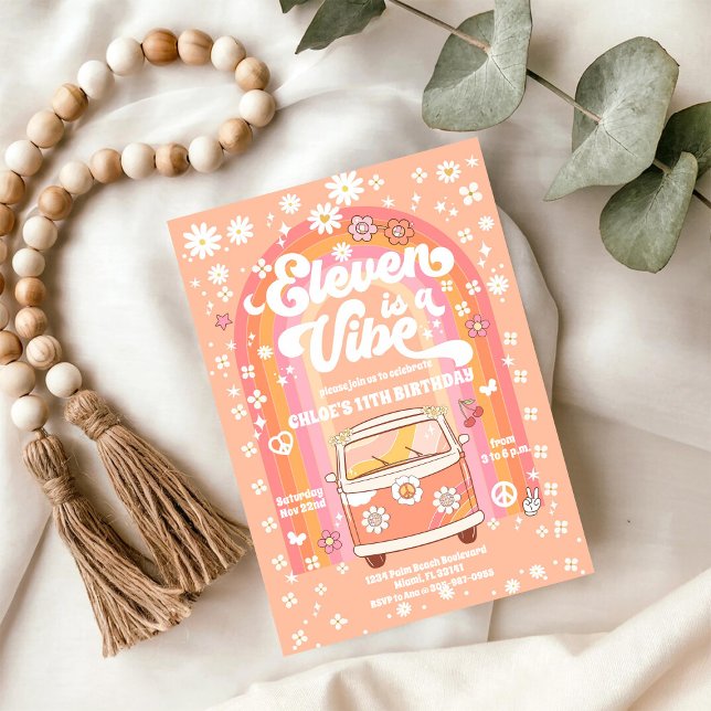 Convite de Aniversário Retro dos Anos 70 (Criador carregado)