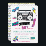 Convite de aniversário retro dos anos 90<br><div class="desc">O 3-0 grande estão finalmente aqui. É o começo de uma década nova e de um capítulo novo - o fim de seu 20s turbulento e do começo de sua vida como um dos 30, flirty e fabuloso. Assim que é um galão milenar a fazer? Jogue uma festança espectacular do...</div>