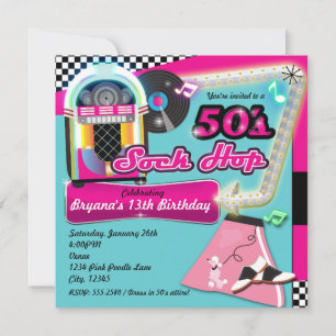 Convite de Aniversário Retro Festa SOCALCO dos Ano