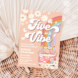Convite de Aniversário Retro Hippie