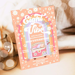 Convite de Aniversário Retro Hippie