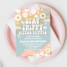 Convite de Aniversário Retro Hippie