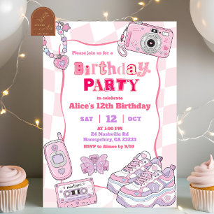 Convite de Aniversário Retro Y2k