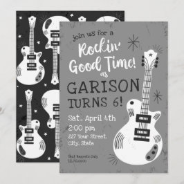 Convite de aniversário Rockstar Good Time