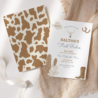 Convite de aniversário Rodeo Cowboy